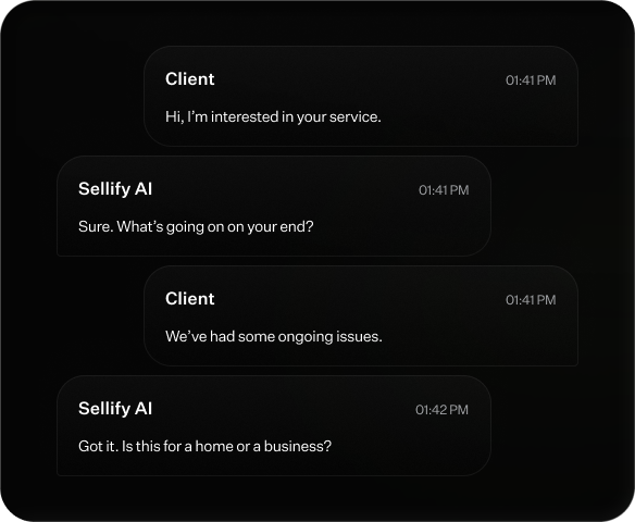 Two-way AI conversations with customers